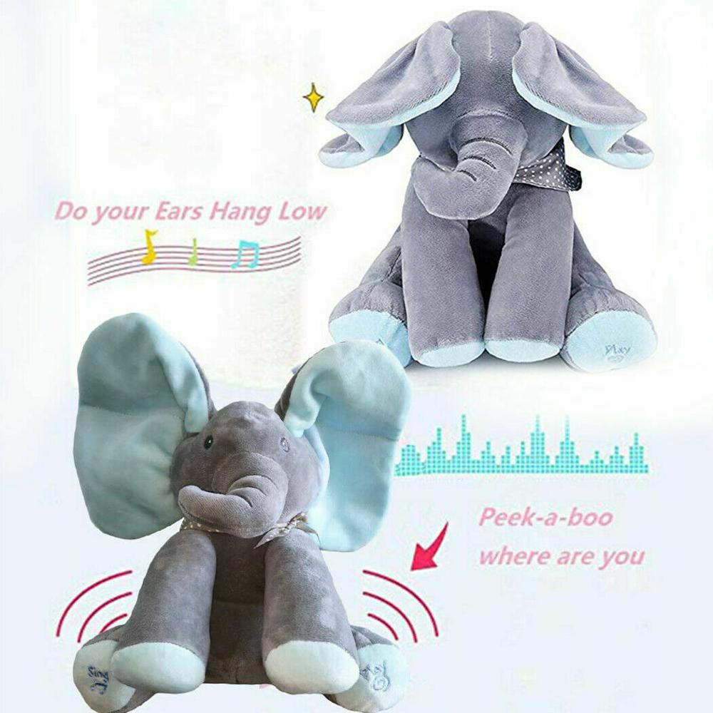 Peekaboo Elephant Toy Musical Plushie